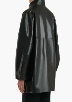 Mura Coat in Black Leather