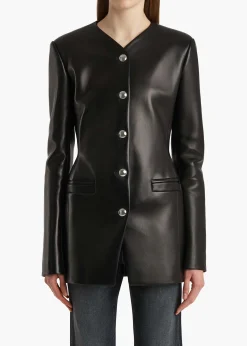Naran Jacket in Black Leather