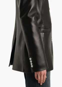 Naran Jacket in Black Leather