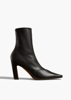 Nevada Stretch High Boot in Black Nappa Leather