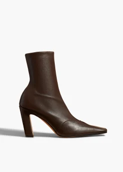 Nevada Stretch High Boot in Dark Brown Nappa Leather