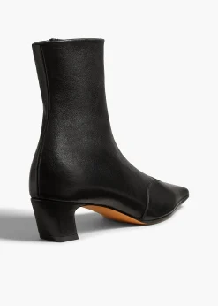 Nevada Stretch Low Boot in Black Nappa Leather