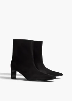 Ona Ankle Boot in Black Suede