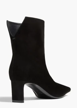 Ona Ankle Boot in Black Suede