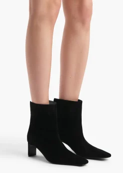 Ona Ankle Boot in Black Suede