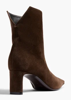 Ona Ankle Boot in Ebano Suede