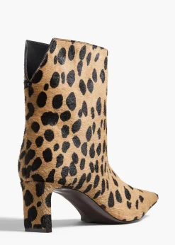 Ona Ankle Boot in Hyena Print Haircalf