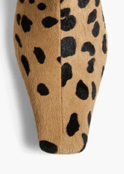 Ona Ankle Boot in Hyena Print Haircalf