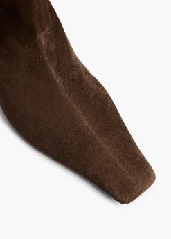 Ona Knee-High Boot in Ebano Suede
