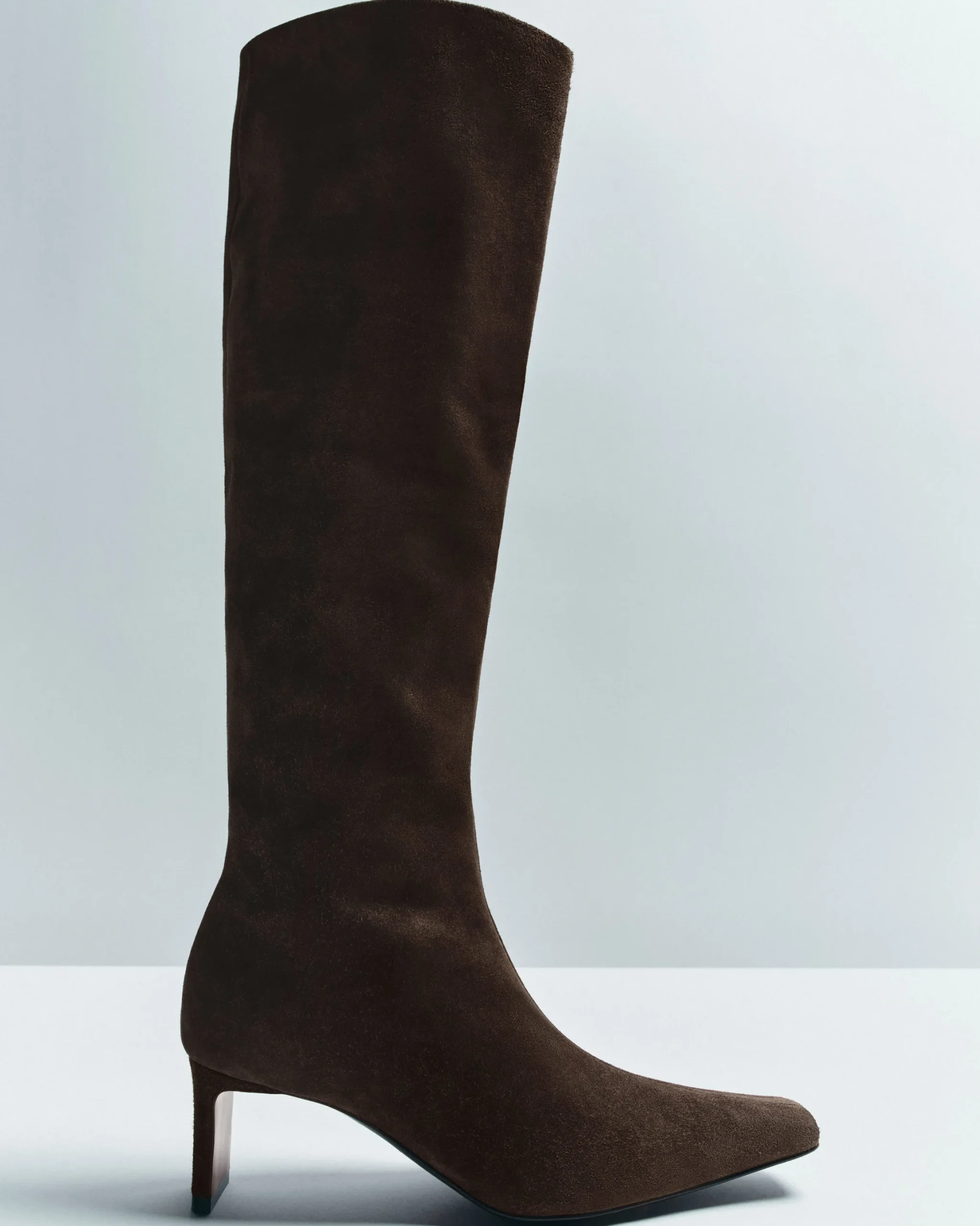 Ona Knee-High Boot in Ebano Suede