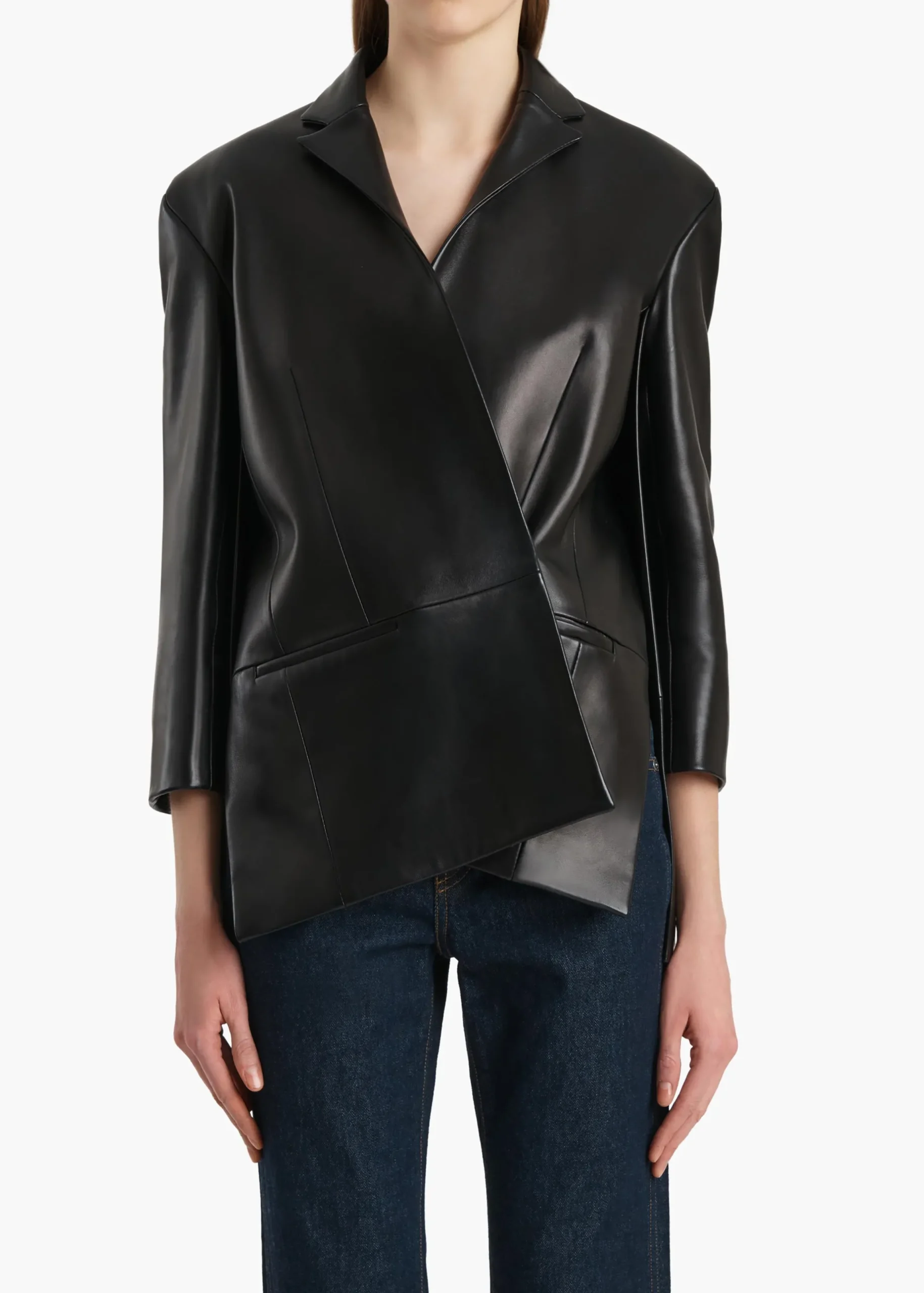 Palto Jacket in Black Leather