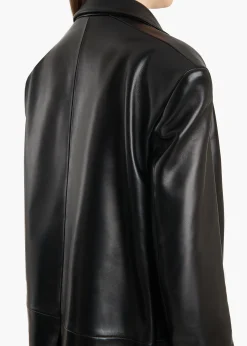 Palto Jacket in Black Leather