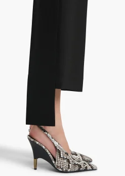 Rae Pant in Black Wool Silk