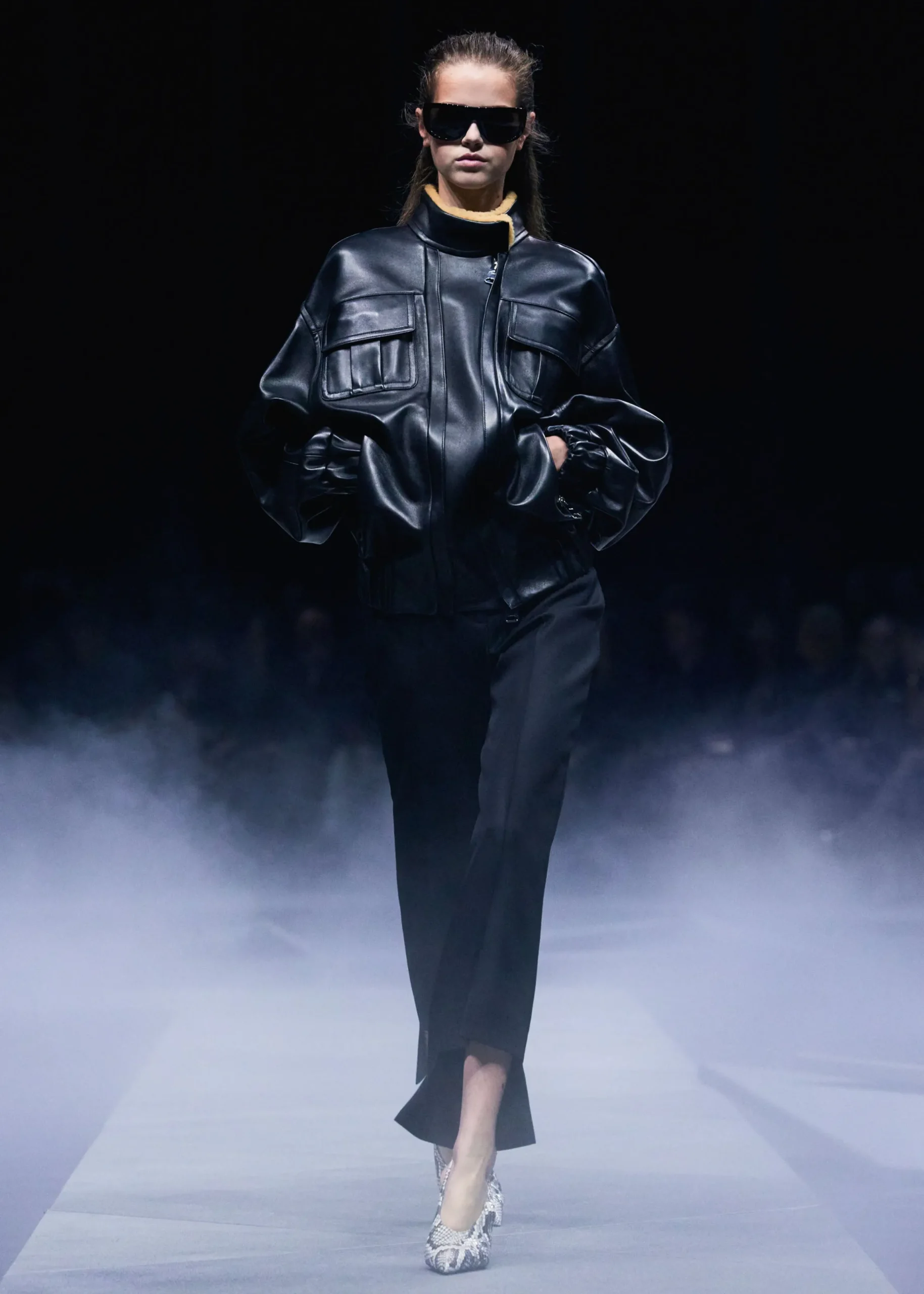 Rae Pant in Black Wool Silk
