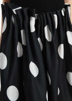 Riley Skirt in Black with White Dots
