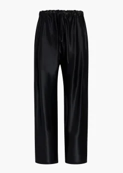 Rohen Pant in Black Satin