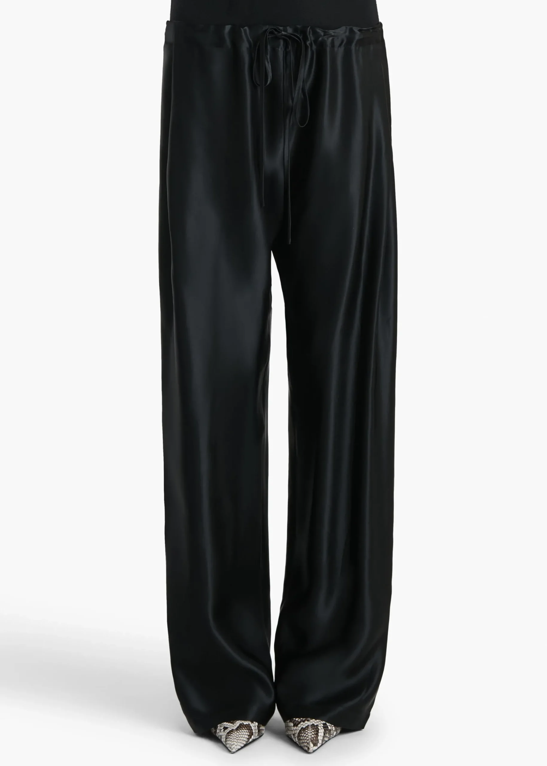Rohen Pant in Black Satin