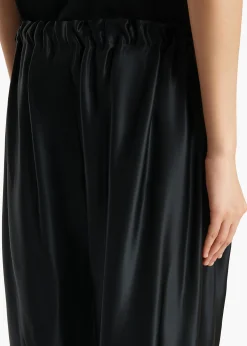 Rohen Pant in Black Satin