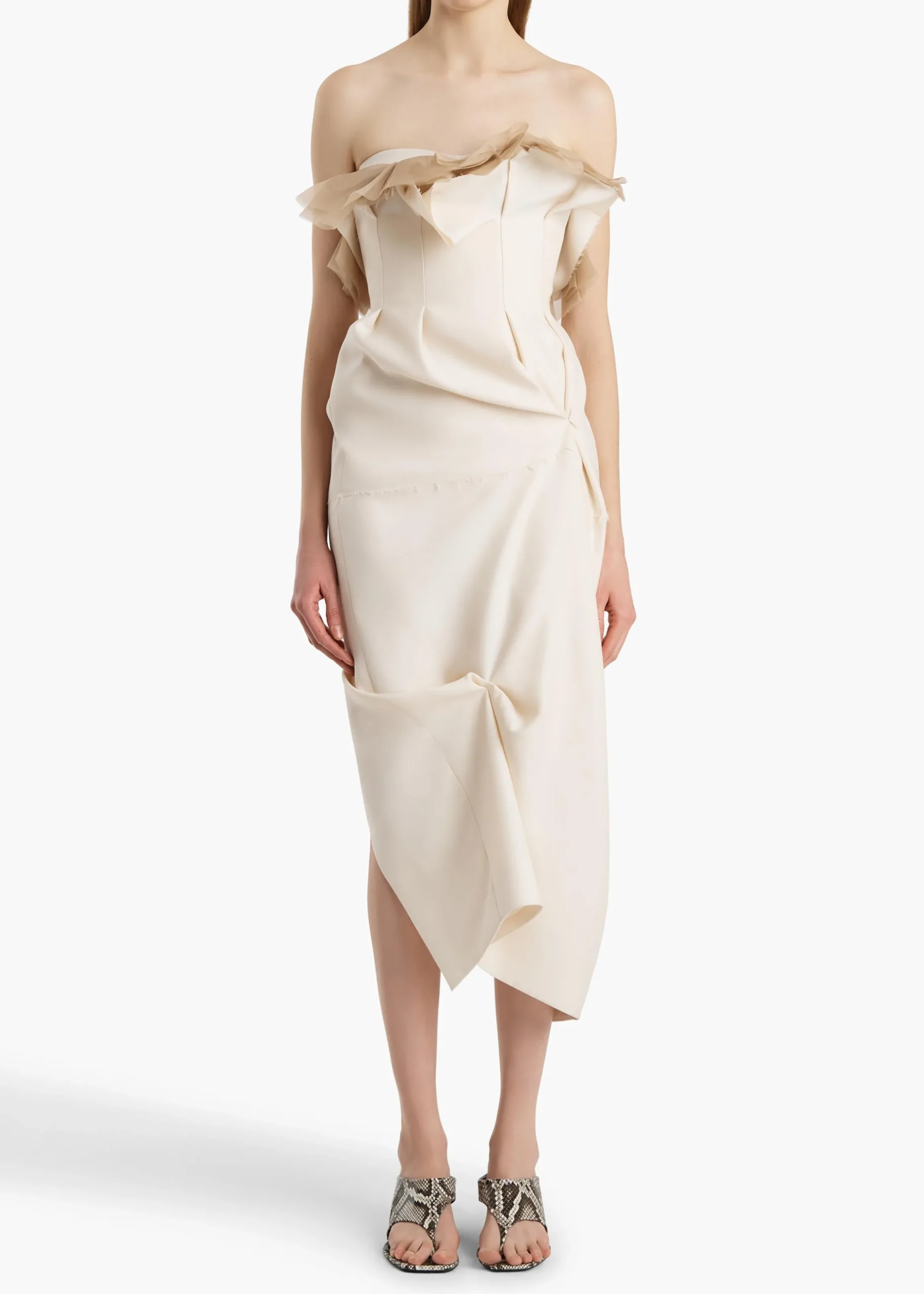 Salm Dress in Cream