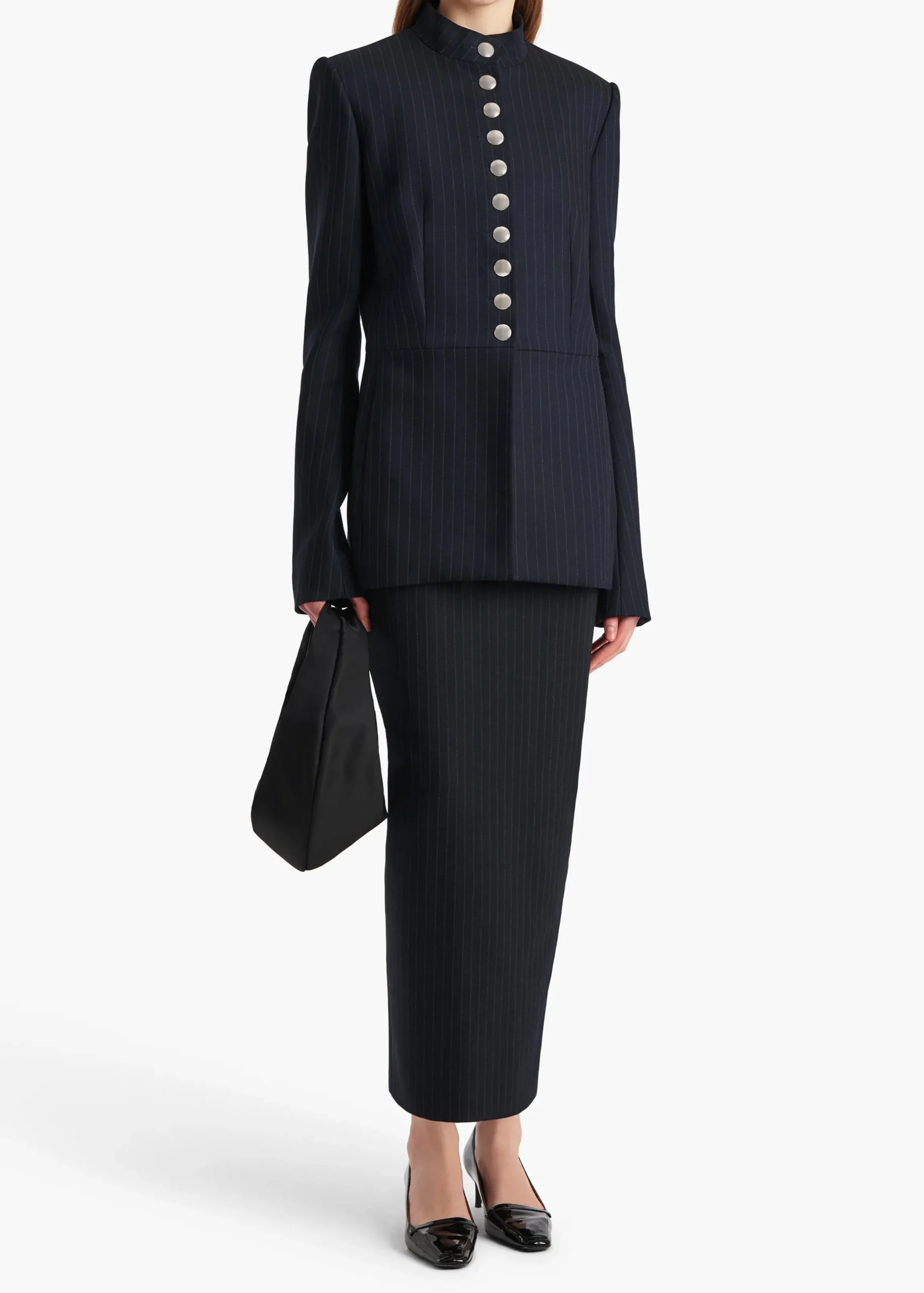 Samuel Jacket in Navy and White Stripe