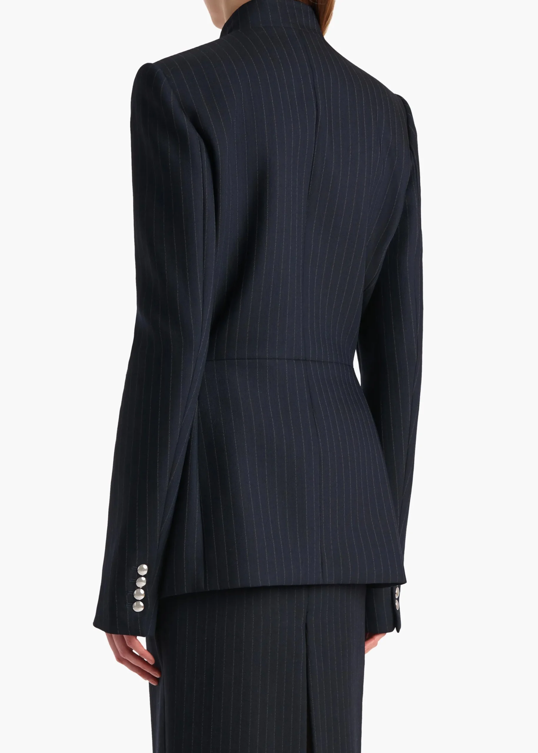Samuel Jacket in Navy and White Stripe