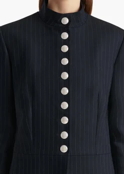 Samuel Jacket in Navy and White Stripe