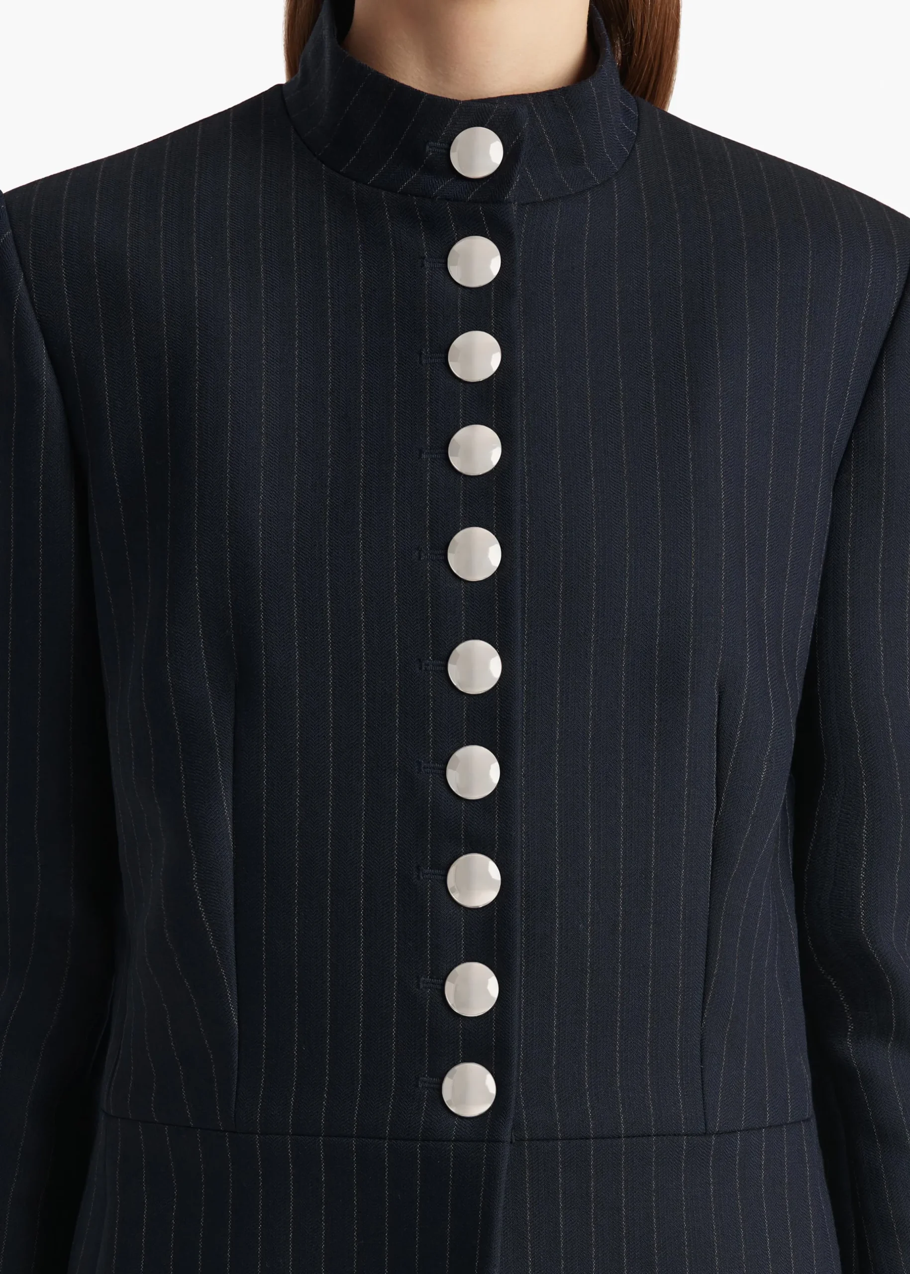 Samuel Jacket in Navy and White Stripe