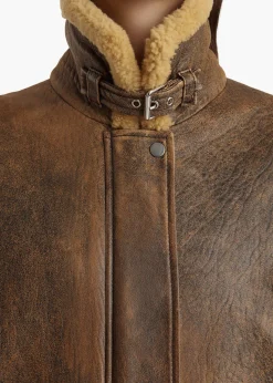 Sandor Jacket in Dark Brown Distressed Leather