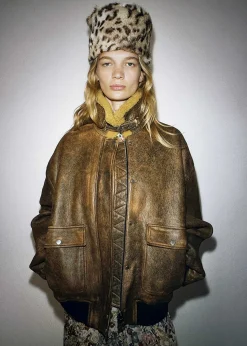 Sandor Jacket in Dark Brown Distressed Leather