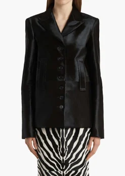 Saraphina Jacket in Chocolate Haircalf