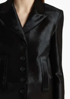 Saraphina Jacket in Chocolate Haircalf