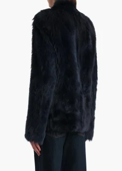 Saraphina Jacket in Dark Navy Shearling