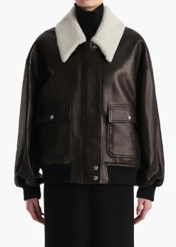 Shellar Jacket in Black Leather