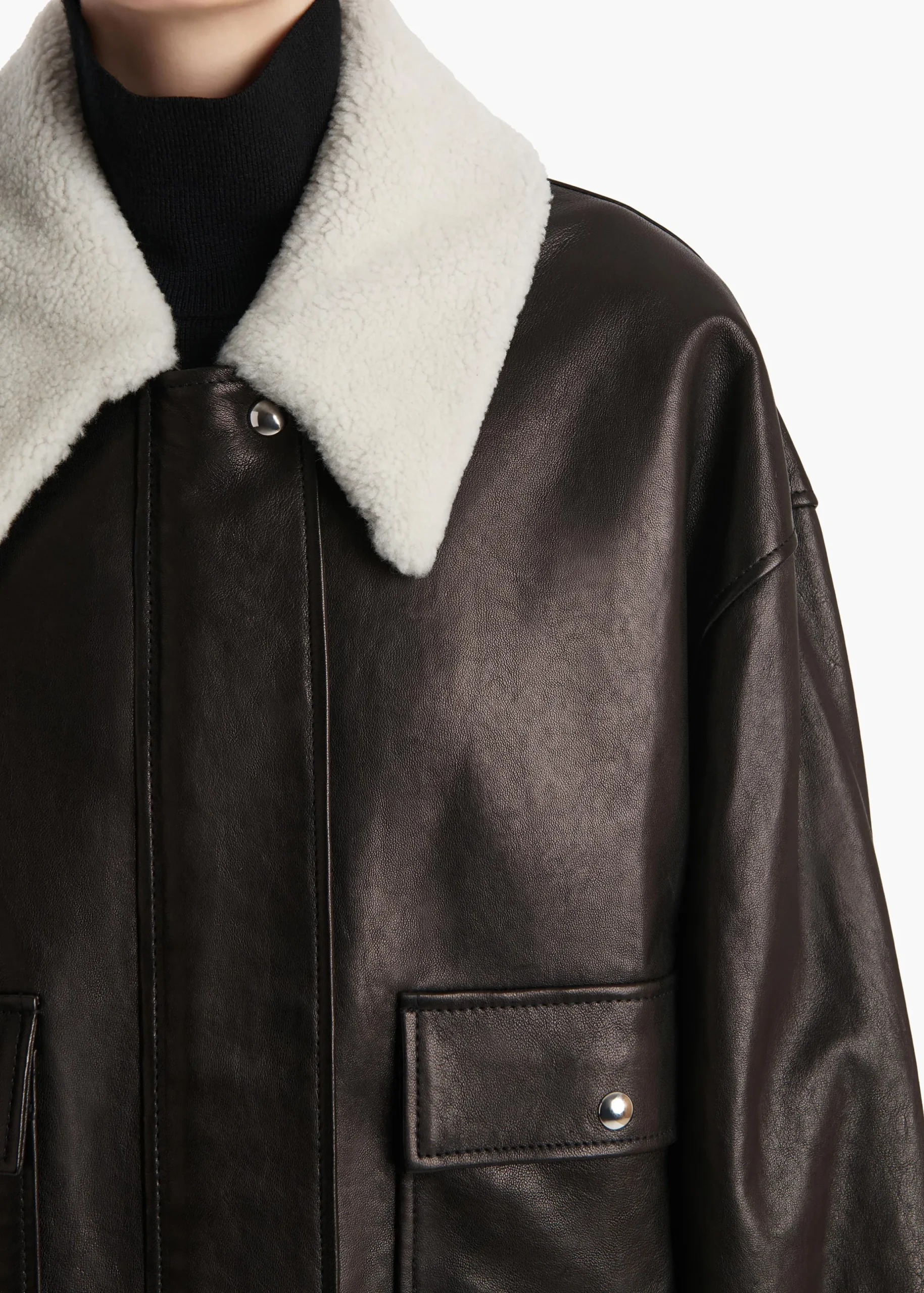 Shellar Jacket in Black Leather