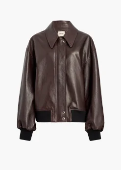 Shelman Jacket in Dark Brown Leather