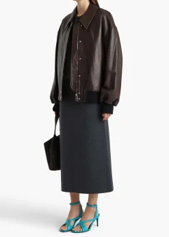 Shelman Jacket in Dark Brown Leather