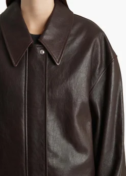 Shelman Jacket in Dark Brown Leather