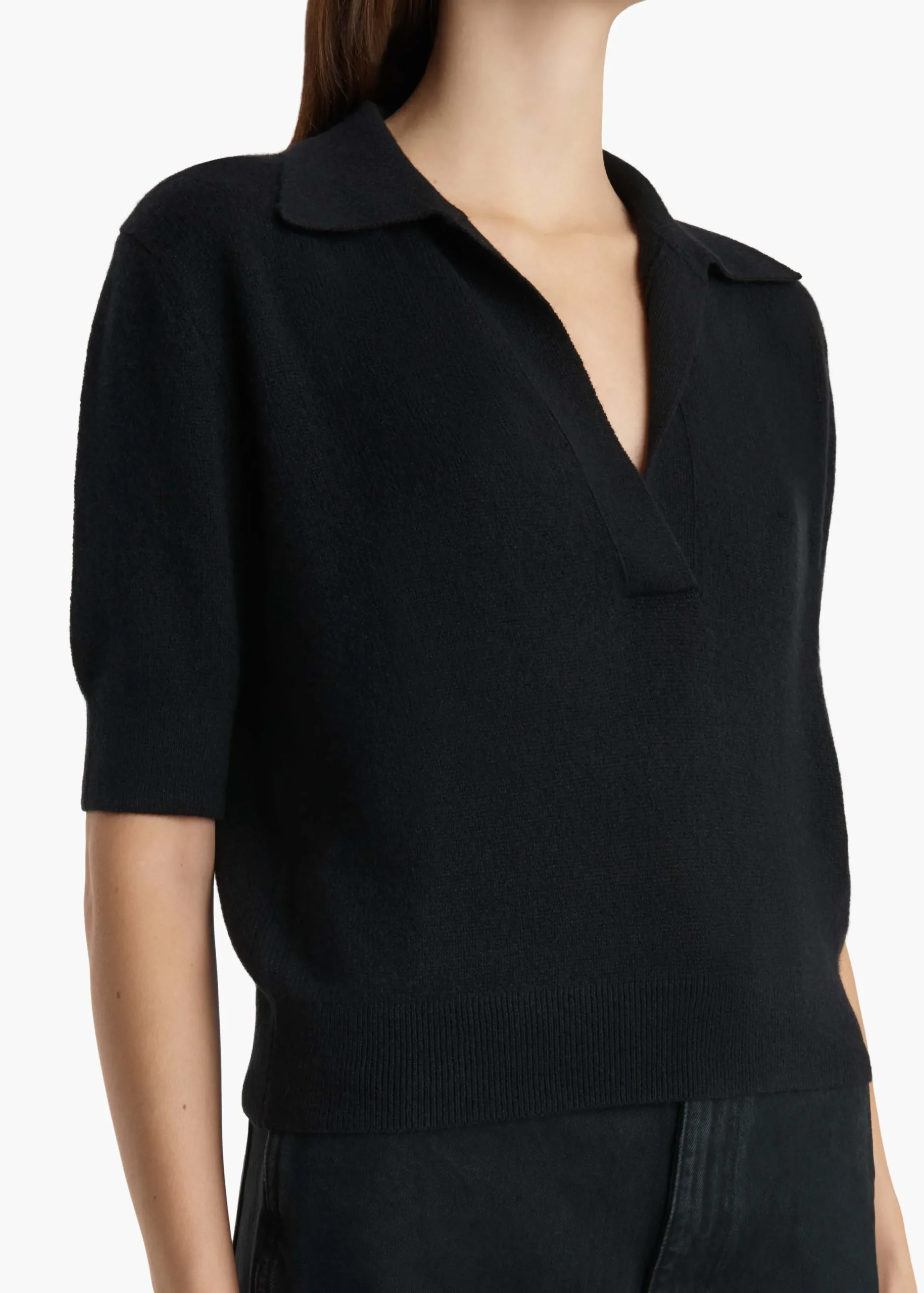 Shrunken Jo Sweater in Black