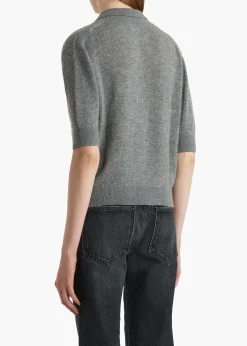 Shrunken Jo Sweater in Warm Grey
