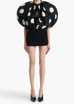 Siel Dress in Black with Large White Dots