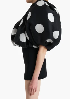 Siel Dress in Black with Large White Dots