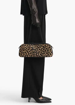 Simona Shoulder Bag in Hyena Print Haircalf