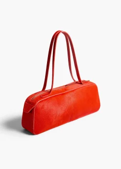 Simona Shoulder Bag in Persimmon Haircalf