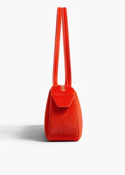 Simona Shoulder Bag in Persimmon Haircalf