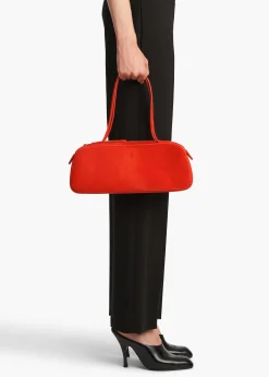 Simona Shoulder Bag in Persimmon Haircalf