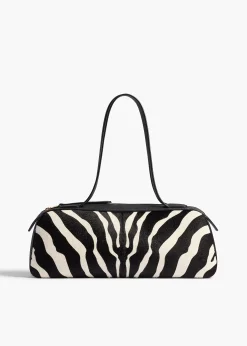 Simona Shoulder Bag in Zebra Print Haircalf