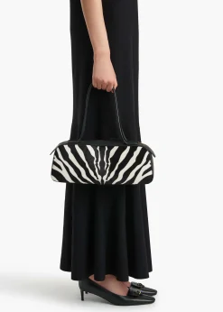 Simona Shoulder Bag in Zebra Print Haircalf