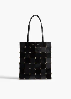 Small Emma Tote in Black Haircalf Multi Leather