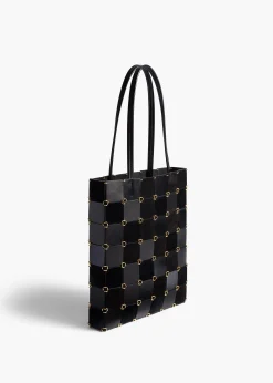 Small Emma Tote in Black Haircalf Multi Leather