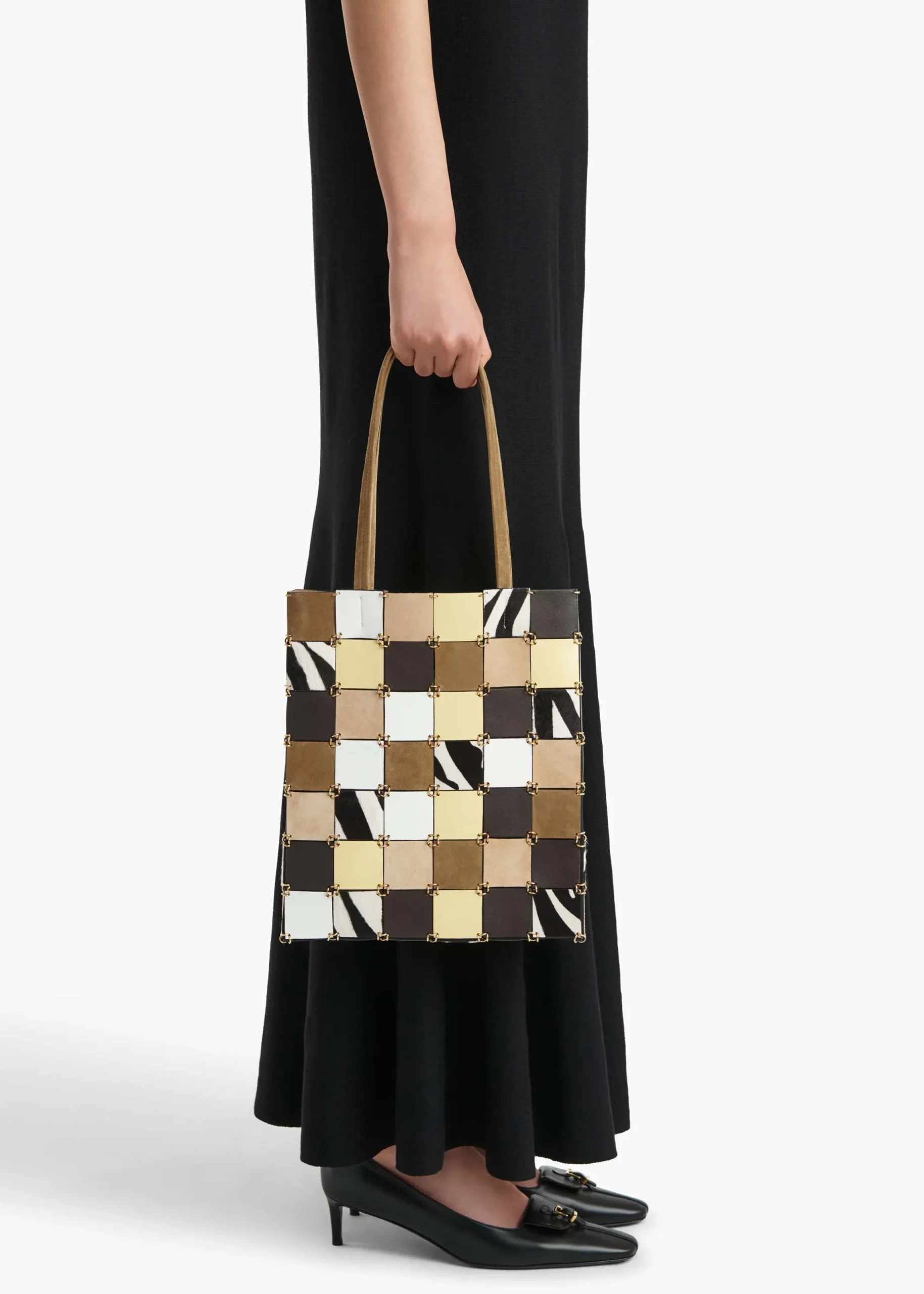 Small Emma Tote in Powder Multi Leather